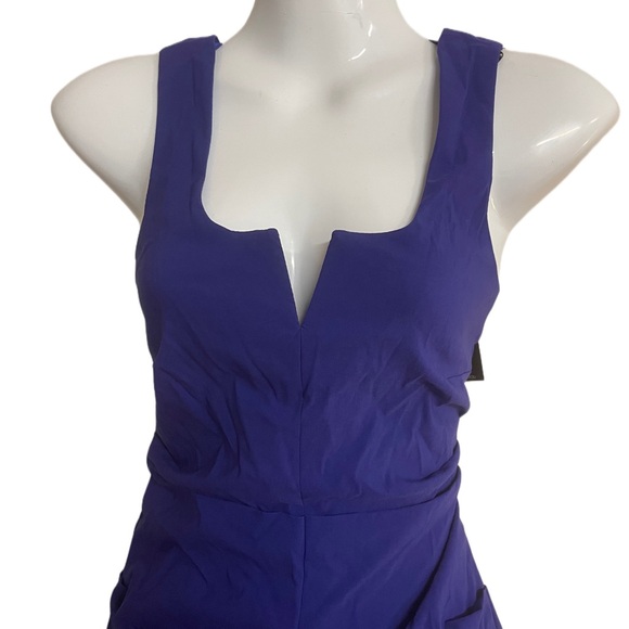 Le Chateau royal blue XXS Beautifully Ruched Dress - Picture 2 of 7